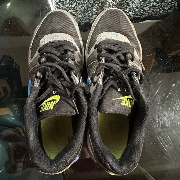 Nike Air Max 407759-029 2012 Black Blue Check Youth Size 5.5 - Picture 13 of 16